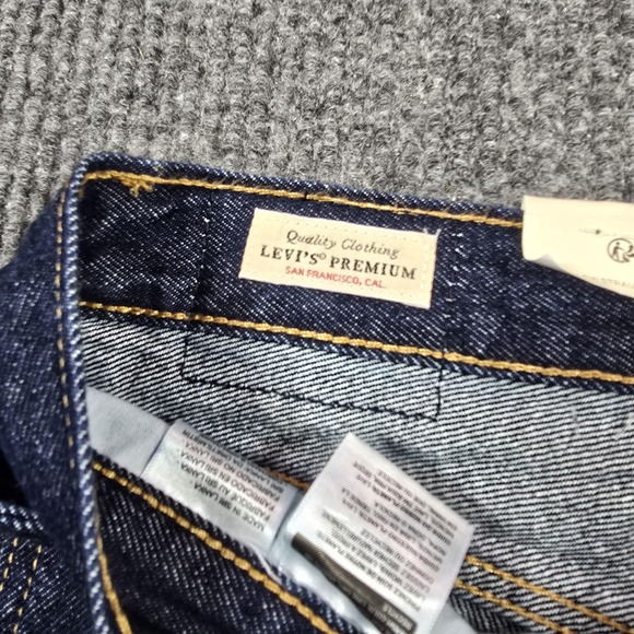 Levis XL Culotte Jeans Womens 27 Dark Wash Wide Leg Cropped 100% Cotton NEW - Picture 10 of 16